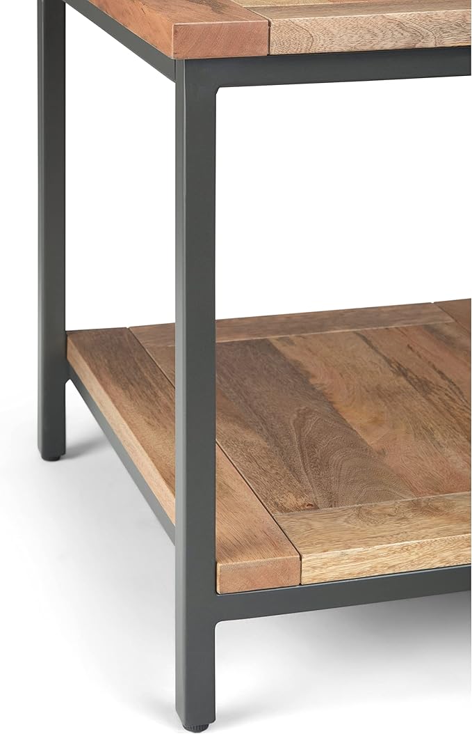 SIMPLIHOME Skyler SOLID MANGO WOOD and Metal 22 inch Wide Square Industrial End - Image 9