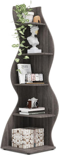 Tribesigns Corner Shelf, Modern 5-Tier Wall Corner Bookshelf, Stylish Corner by Tribesigns