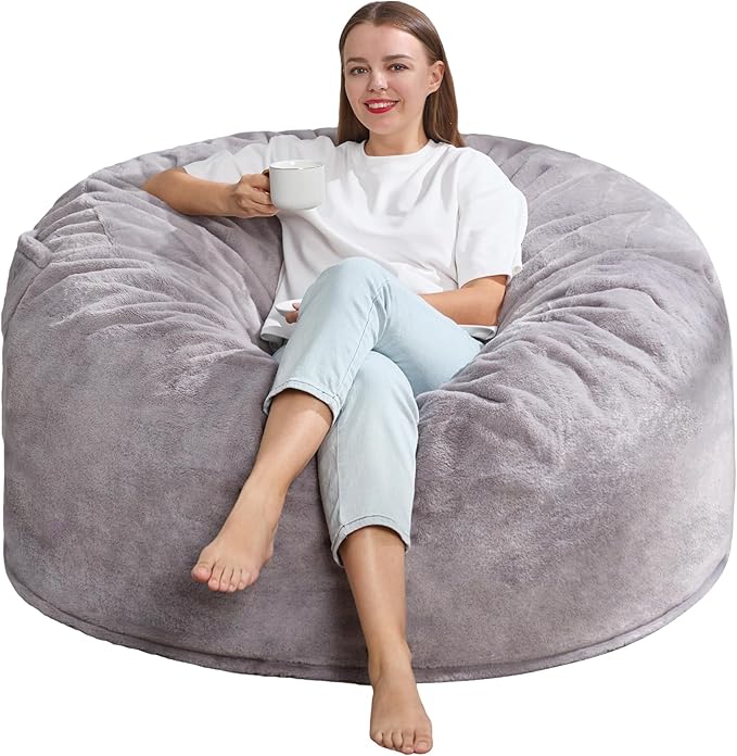 Hobestluk 4ft Bean Bag Chairs for Adults Large Beanbag Chair - Image 8