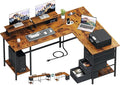 59 inch L Shaped Computer Desk by Korfile