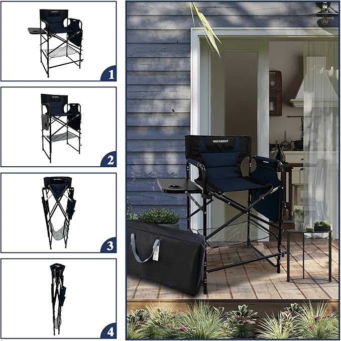 Tall Folding Directors Chair - Image 7