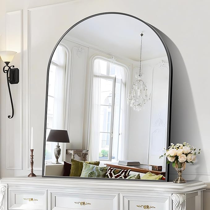 Arched Bathroom Mirror, 36x48IN Black Bathroom Mirror - Image 3