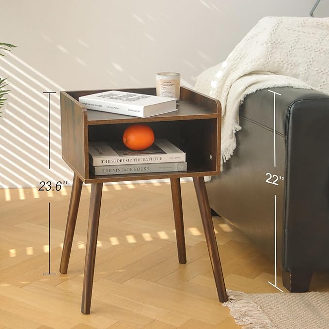 MaxSmeo Nightstand, Mid Century Modern Side Table Bedroom - Image 6