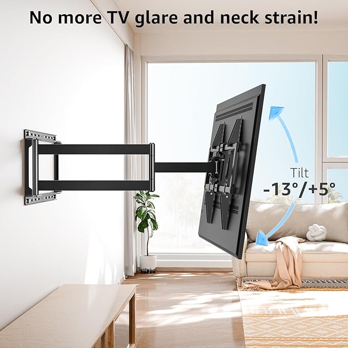 MOUNTUP Long Arm TV Wall Mount for Most 37''-82'' TVs, Corner TV Wall Mount - Image 5
