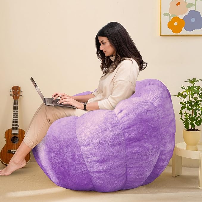 Pumpkin Bean Bag Sofa Chair for Adult, Beanbag Couch - Image 7