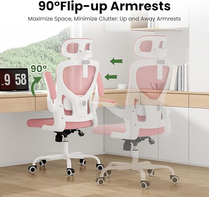 Ergonomic Office Chair, Comfy Home Office Chair High Back Computer Chair - Image 7