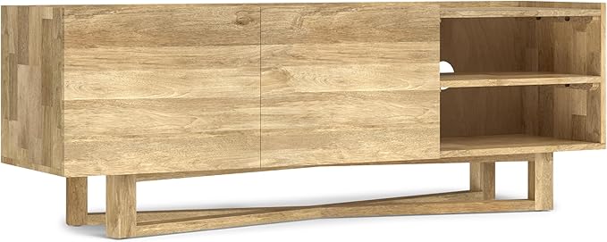 SIMPLIHOME Harrow Solid Mango Wood 60 inch Wide Contemporary Modern TV Media by SimpliHome