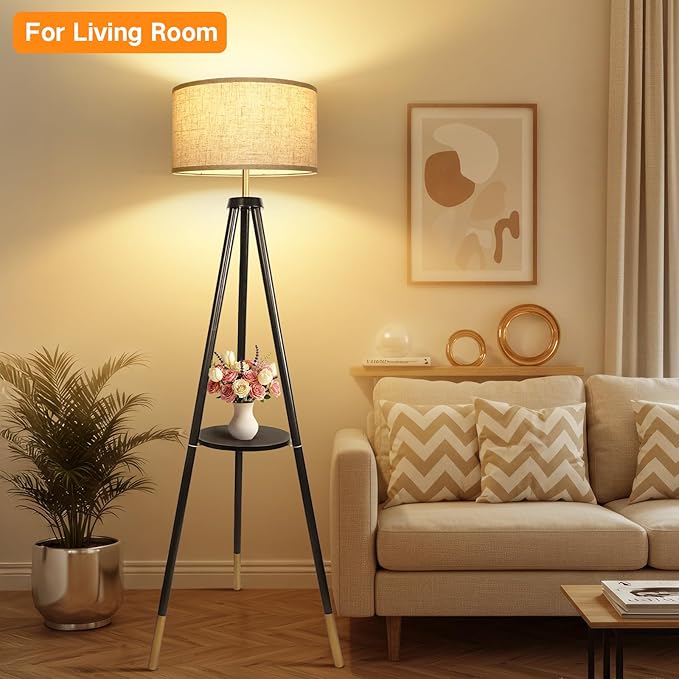 OUTON Wood Tripod Floor Lamp - Image 8