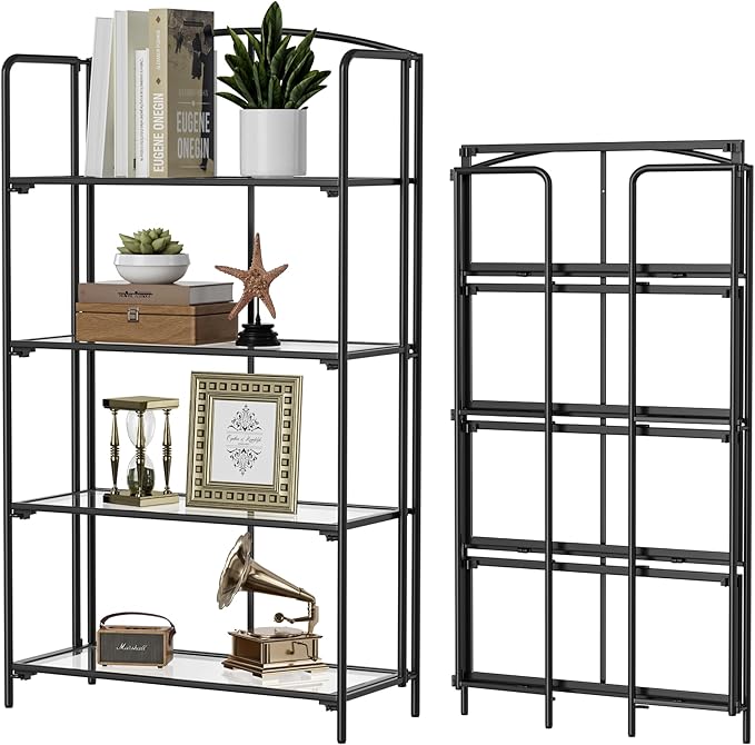 Crofy No Assembly Folding Bookshelf by CrofyLLC