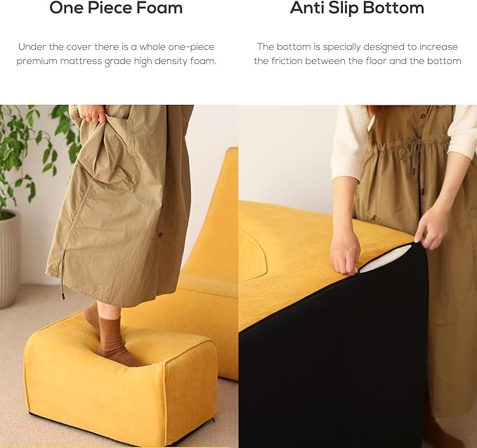 N&V Bean Bag Chair Single Seated Foam Sofa Armless Floor Sofa - Image 7