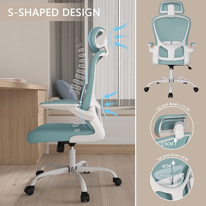 Office Chair, High Back Ergonomic Desk Chair, Breathable Mesh Desk Chair - Image 3