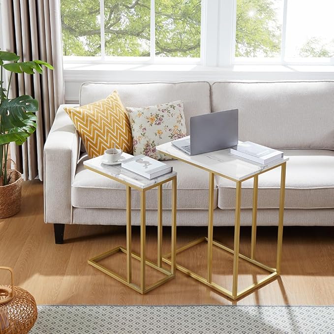 Large Size C Shaped Side Table End Table - Image 5