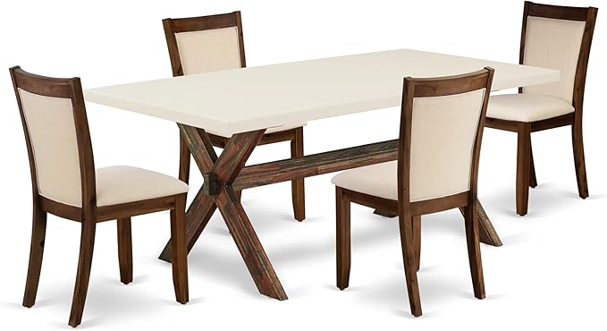 East West Furniture X727MZN32-5 5 Piece Dining Room Furniture Set Includes a by EastWestFurniture