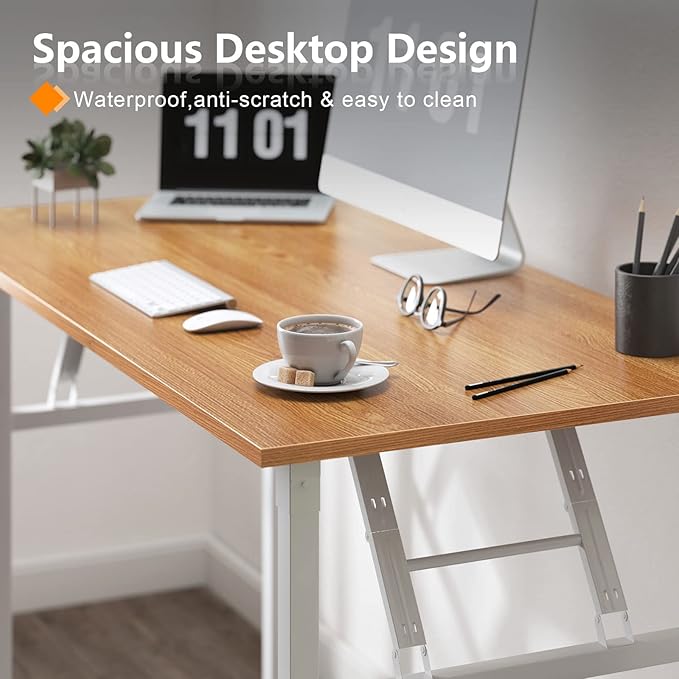 Need Folding Desk for Home Office 39-3/8 inch Length Modern Folding Table - Image 8