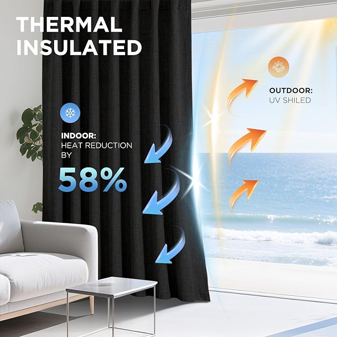 Joydeco 100% Blackout Curtains for Bedroom - Image 4
