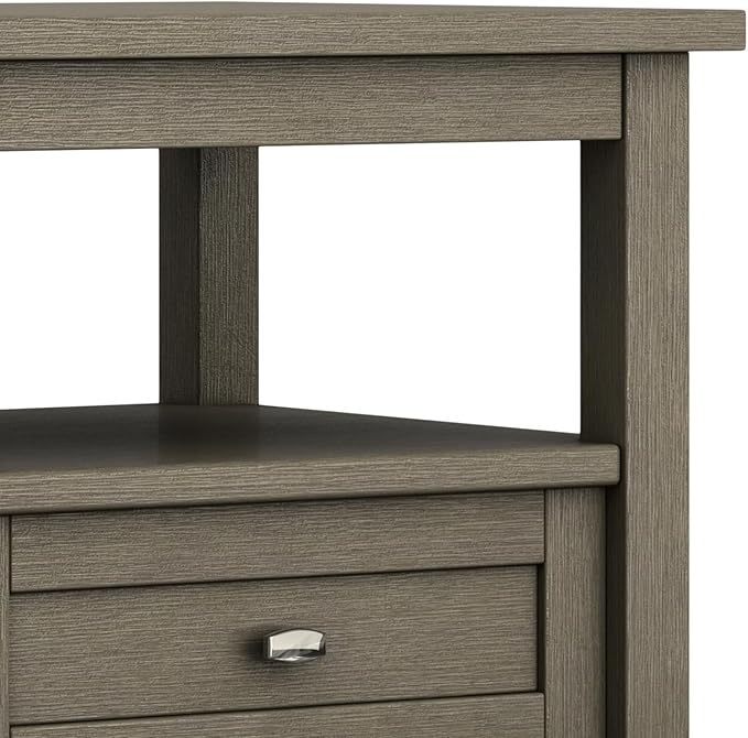 SIMPLIHOME Warm Shaker SOLID WOOD 20 inch Wide Rectangle Transitional End Side - Image 6