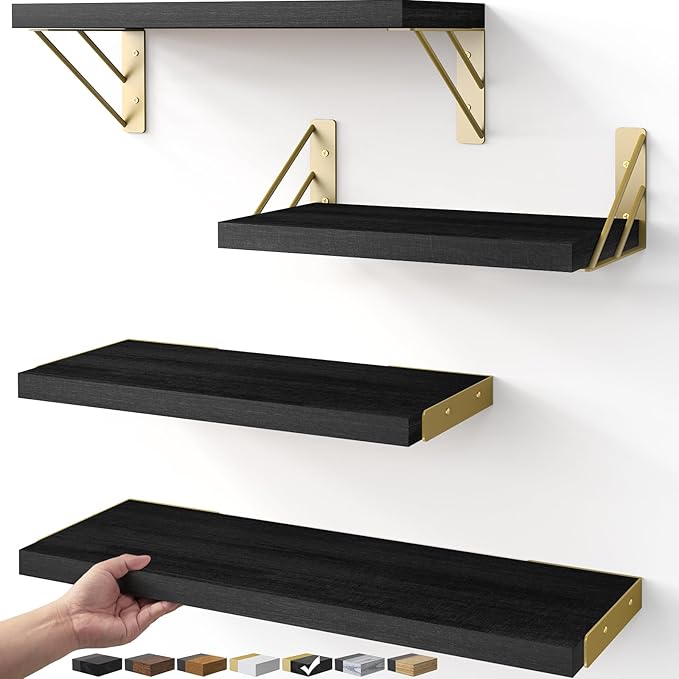 BAYKA Floating Shelves for Bedroom Decor, Wall Shelves for Storage, Wall by BAYKA