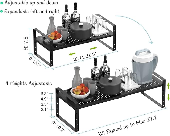 Expandable Stackable Aadjustable Shoe Rack Pantry Shelf - Image 6