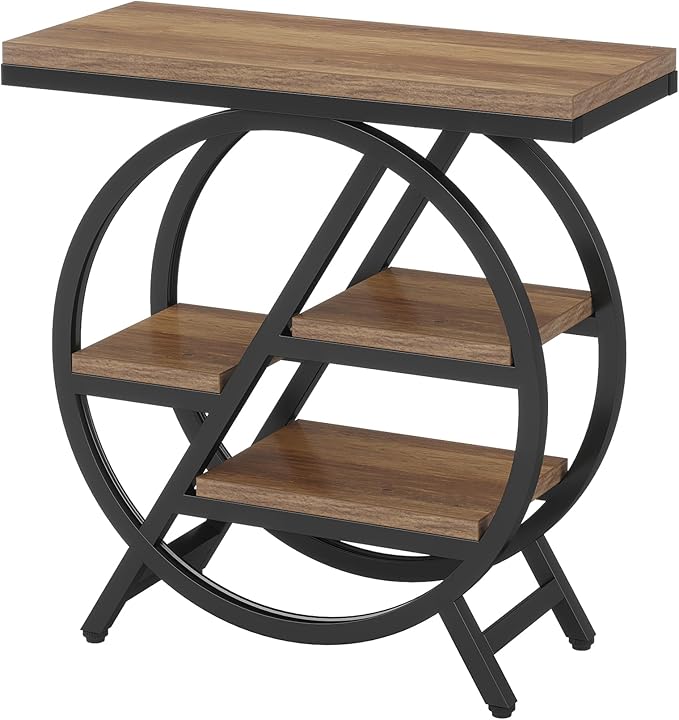 Tribesigns End Table Set of 2, 3-Tier Narrow Sofa Side Table - Image 9