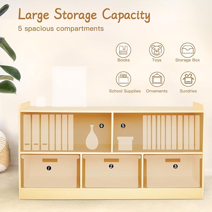 Montessori Shelf, Wooden Toy Storage Organizer - Image 5