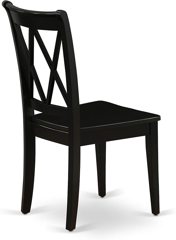 East West Furniture DLCL5-BLK-W 5 Piece Dining Table Set - Image 11