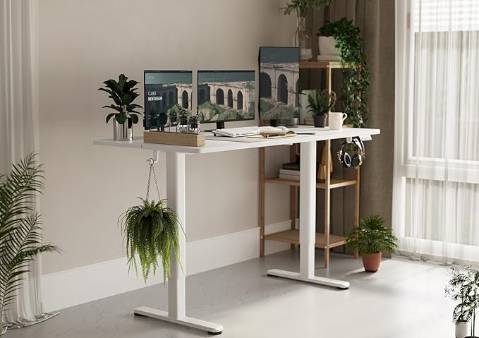 Claiks Electric Standing Desk, Adjustable Height Stand up Desk, 55x24 Inches - Image 2