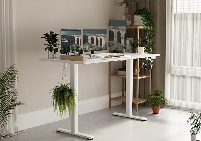 Claiks Electric Standing Desk, Adjustable Height Stand up Desk, 63x24 Inches - Image 2