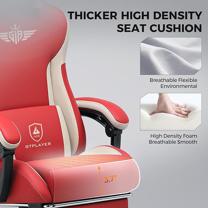 GTPLAYER Gaming Chair with Footrest, Big and Tall Game Chair High Back Computer - Image 4