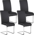 Yaheetech Dining Chairs Set of 4 Modern Faux Leather Upholstered Dining Room by Yaheetech