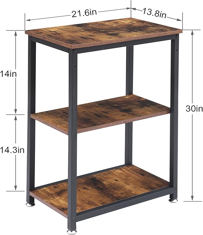 VECELO Tall End Side Table - Image 3