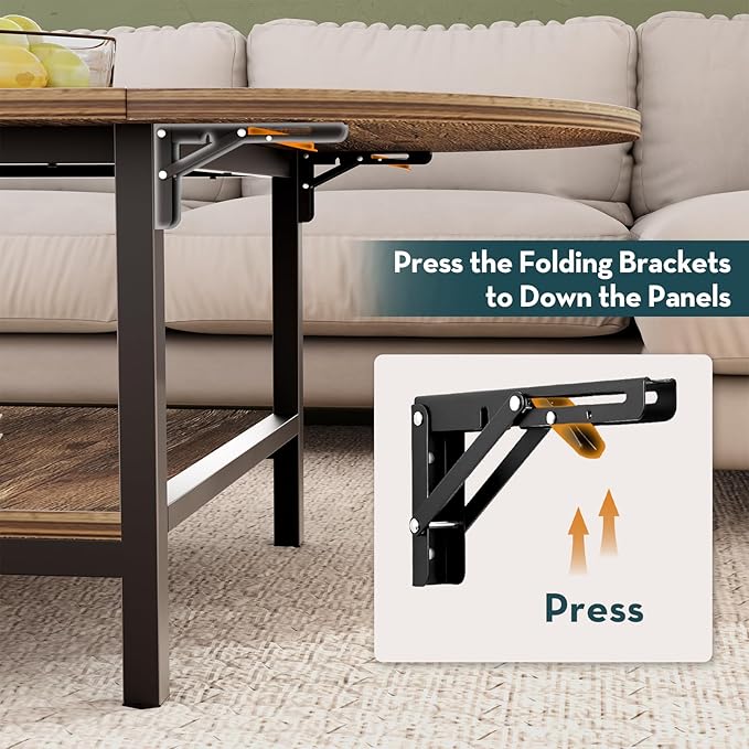SAYGOER Folding Coffee Table for Living Room, Small Coffee Tables - Image 4