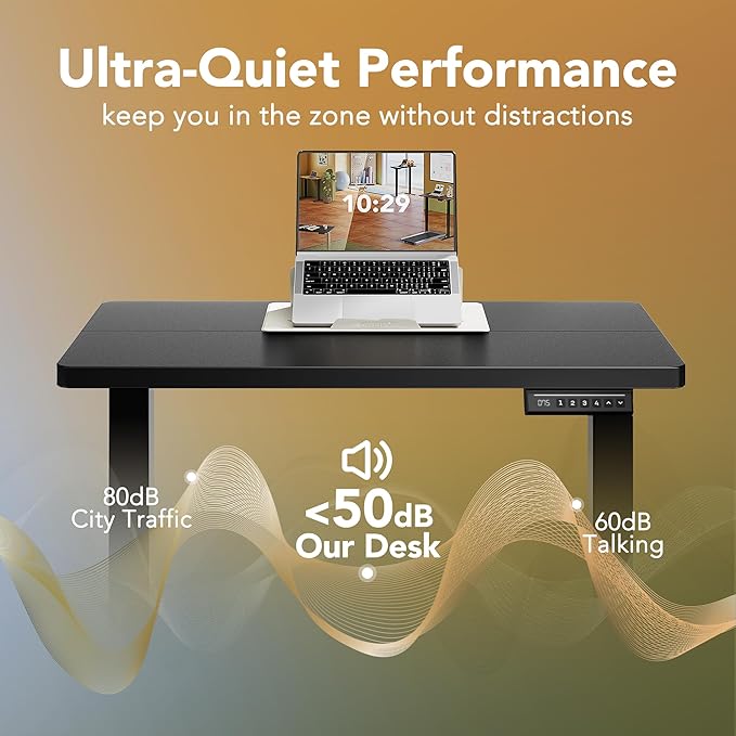 HUANUO 32" Small Electric Standing Desk Adjustable Height, 4 Memory Height - Image 6