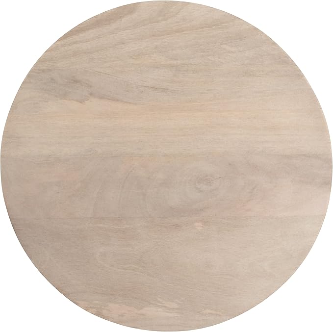 Kate and Laurel Aja Modern Round Side Table, Decorative Modern Geometric Wood - Image 9