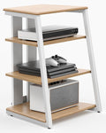 FITUEYES Design 4-Tier AV Media Stand Corner Shelf Stand Wooden Corner Shelves by FITUEYES