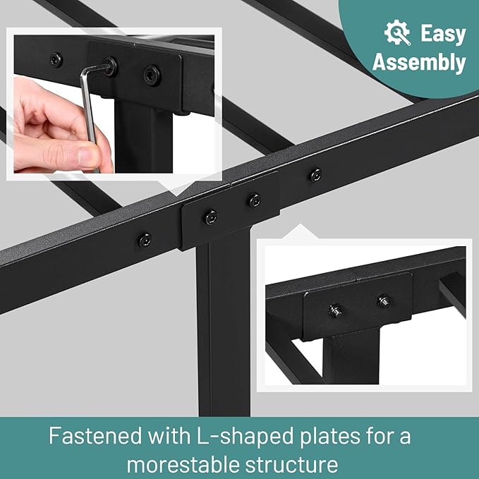 Twin Bed Frame-Classic Metal Platform Bed Frame Mattress Foundation - Image 4