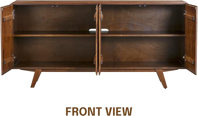 NTC Sapa Mid-Century Modern Solid Wood Sideboard – 4-Door Accent Buffet Cabinet - Image 5