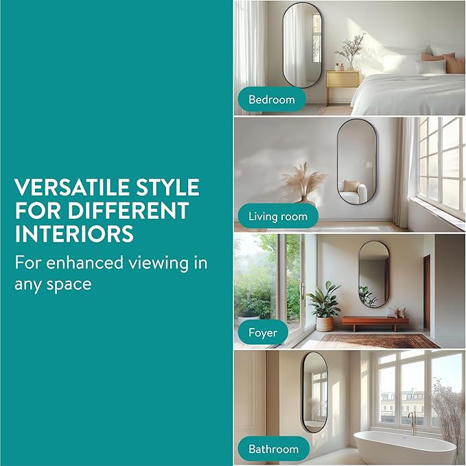 Navaris Full Length Arch Mirror, Living Room, Bathroom or Hallway - Image 7