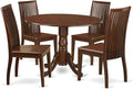 East West Furniture DLIP5-MAH-W 5 Piece Dining Room Furniture Set Includes a by EastWestFurniture
