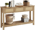 Luoxiao Rattan Console Table Boho Entryway Table by Luoxiao