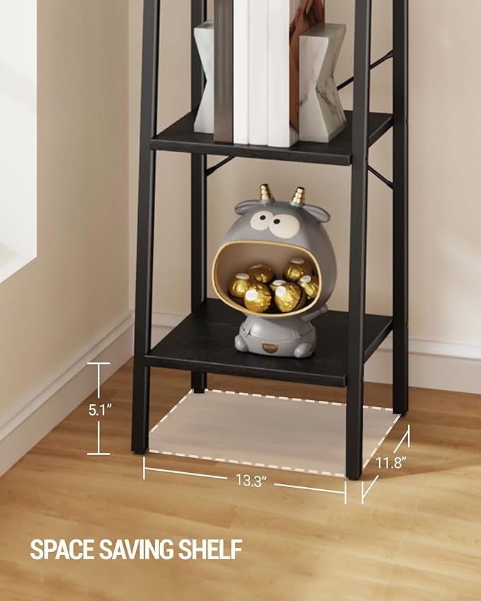 Ladder Shelf, Bookshelf Bookcase, Freestanding Corner Storage Shelve - Image 7
