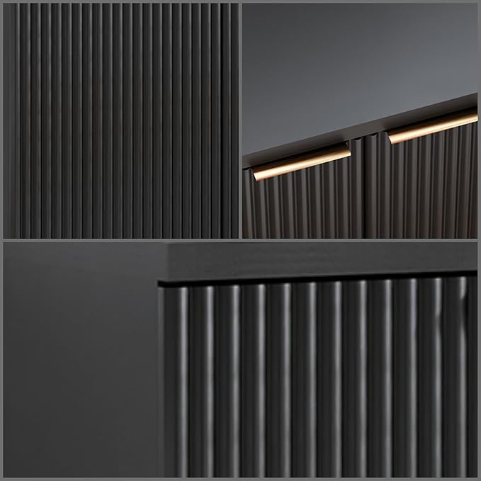 Buffet Cabinet, Sideboard Fluted Cabinet Modern Kitchen Buffet Storage Cabinets - Image 5