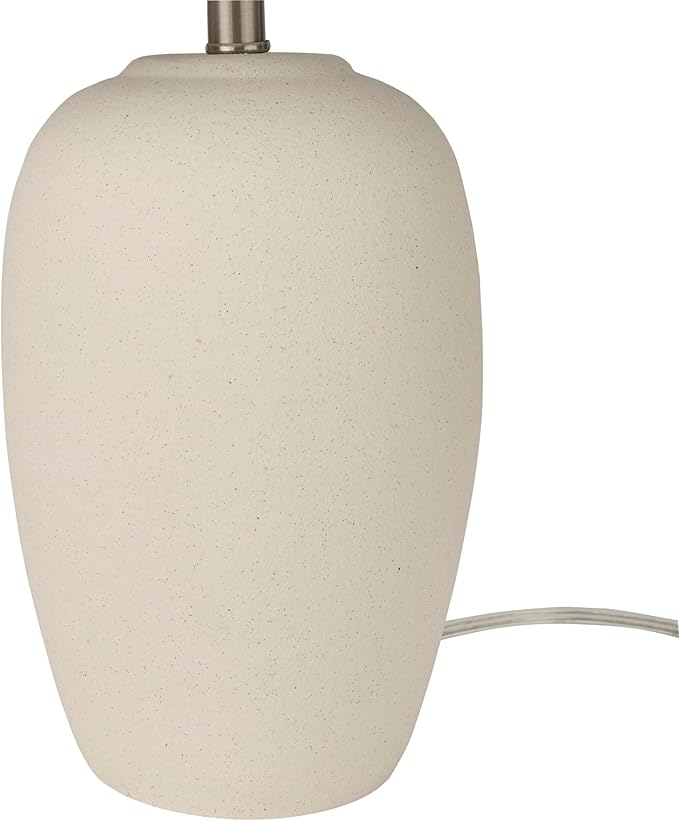 Nourison Home 23" Natural White Ceramic Jar Table Lamp - Image 5