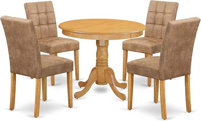 East West Furniture ANAS5-OAK-28 5 Piece Mid Century Dining Set Includes A by EastWestFurniture