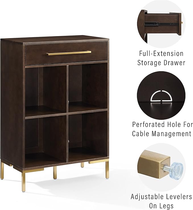 Crosley Furniture Juno Cube Bookcase and Record Player Stand - Image 7