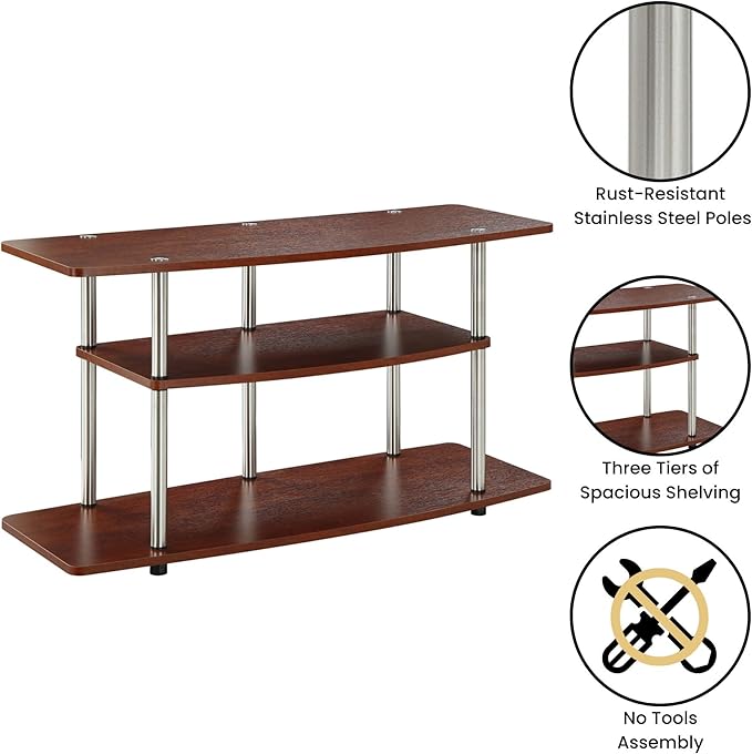 Convenience Concepts Designs2Go No Tools 3-Tier Wide Stand 42" Entertainment - Image 5