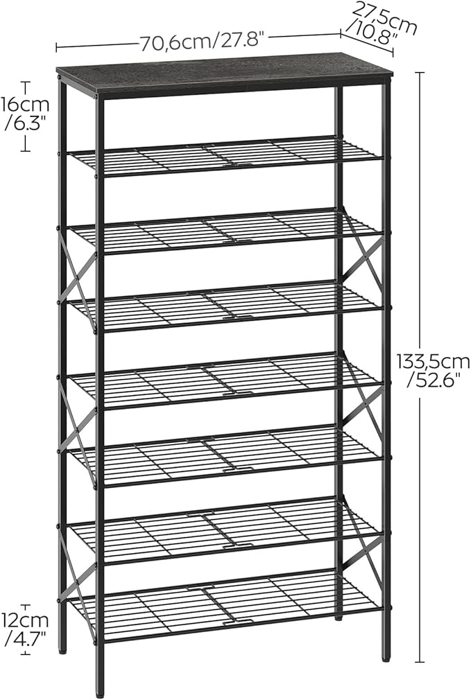 8 Tier Shoe Rack, Large Capacity Shoe Storage Organizer Holds 32 Pairs - Image 3
