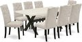 East West Furniture X627EL635-9 9 Piece Dining Room Table Set Includes a by EastWestFurniture