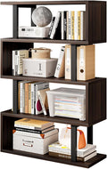 SORCEDAS Bookshelf Geometric Bookcase S Shaped Industrial Bookshelf Storage by SpecialYourHome