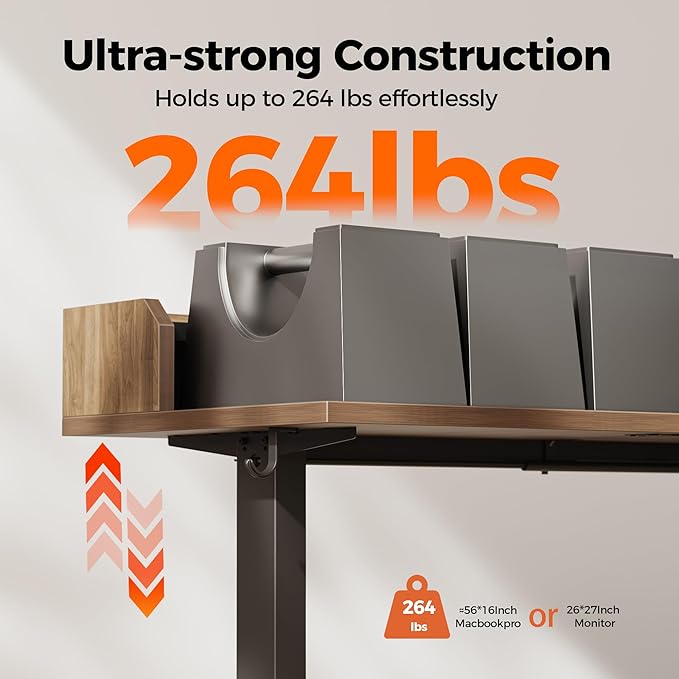 Agilestic L Shaped Standing Desk, Adjustable Height Corner Gaming Desk - Image 5