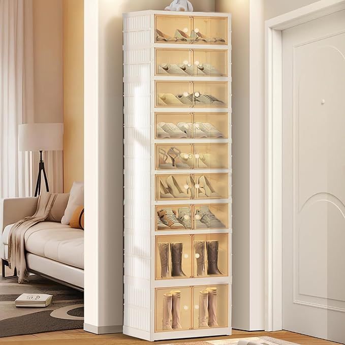 Foldable Shoe Organizer Storage Box, Portable Extra Large Folding Shoe Rack - Image 9